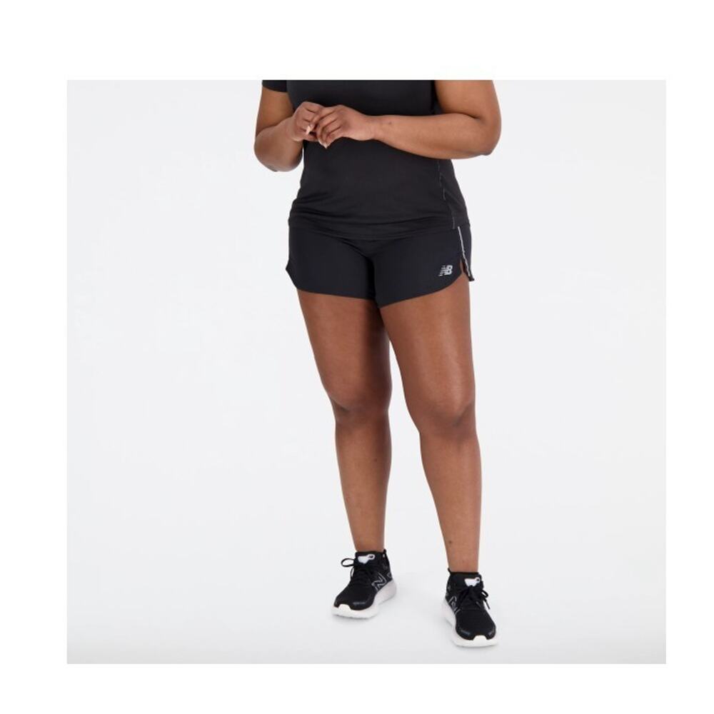 New Balance Women's Impact Run 3 Inch Shorts Size 2XL Reflective Black NWT